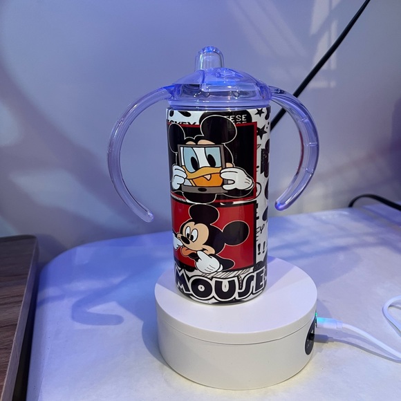 Mickey mouse  New custom made 20 oz tumbler and 12 oz sippy cup set - Picture 6 of 6